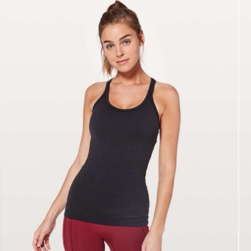 Lululemon Ebb to Street II Black Tank Top size 10